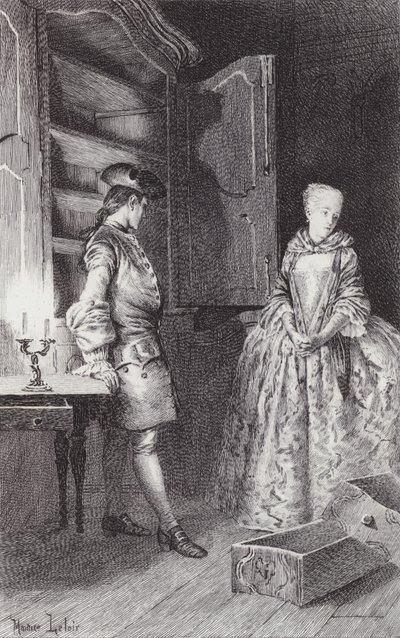 Scene from Manon Lescaut by Maurice Leloir